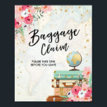 Baggage Claim Sign Travel shower Miss to Mrs Favor<br><div class="desc">♥ A nice way to welcome your guests to your bridal shower! Miss to Mrs theme.</div>