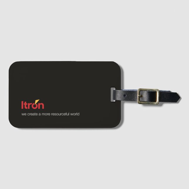Baggage label / Luggage tag black (Front Horizontal)