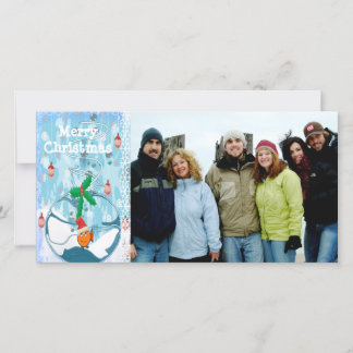 Bagged Fish Funny Snowflake Merry Christmas Holiday Card