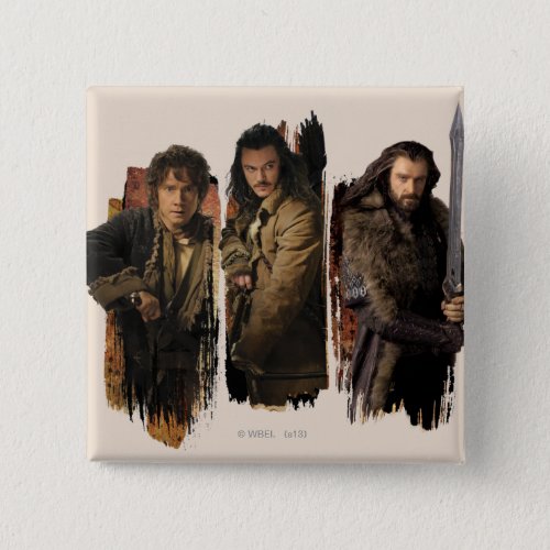 BAGGINS BARD THE BOWMAN  THORIN OAKENSHIELD PINBACK BUTTON