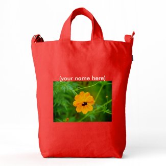 BAGGU Bag with custom wildflowers