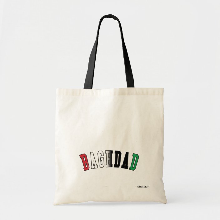 Baghdad in Iraq National Flag Colors Tote Bag