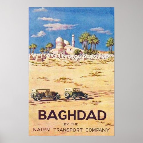  Baghdad Iraq Vintage Travel  Poster