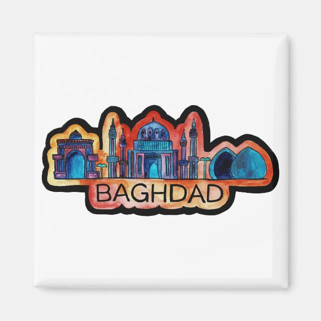 Baghdad Skyline Magnet (Front)