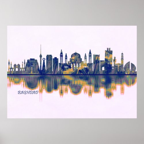 Baghdad Skyline Poster
