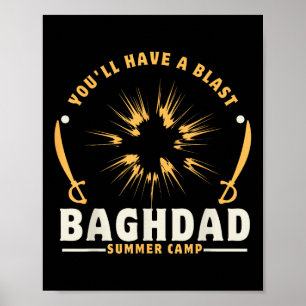 Baghdad Summer Camp Usa Veterans Iraq War Military Poster