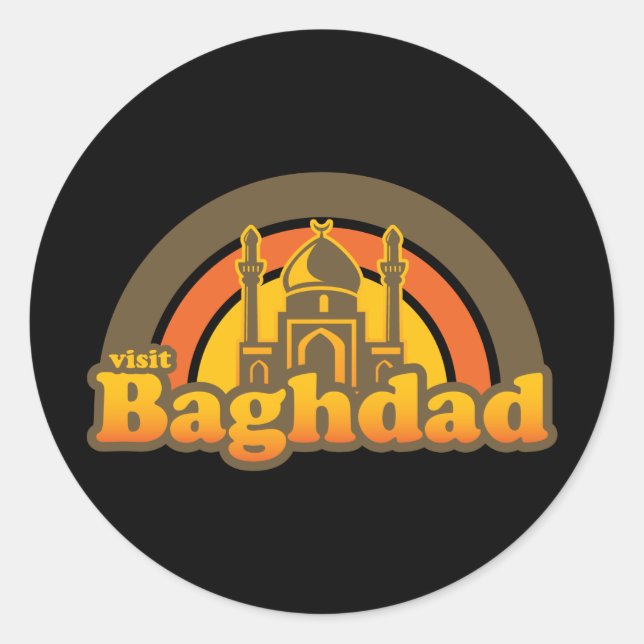 Baghdad Super Retro Classic Round Sticker (Front)
