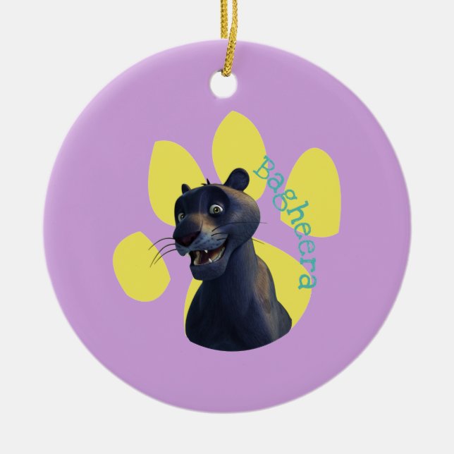 Bagheera 1 ceramic ornament (Front)
