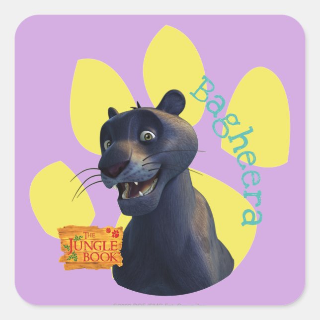 Bagheera 1 square sticker (Front)