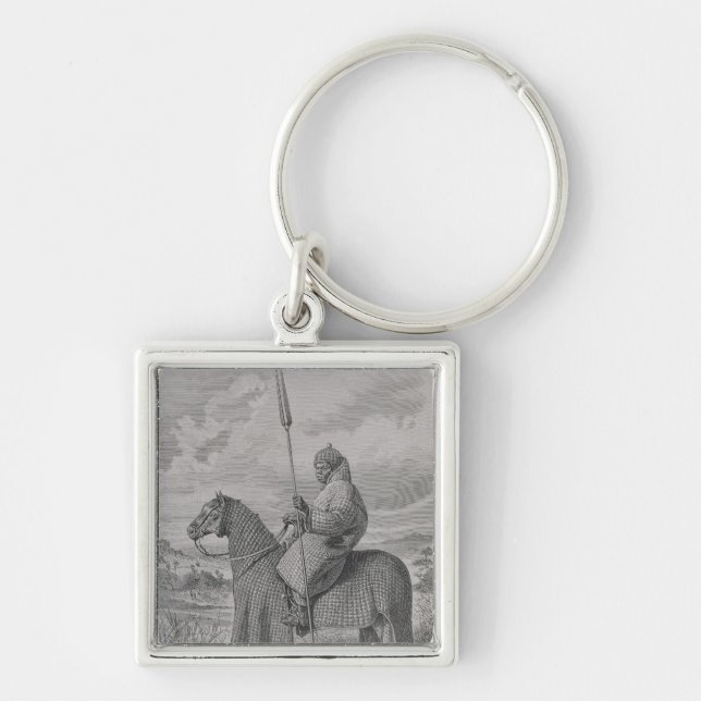 Baghirmi trooper in quilted armour keychain (Front)