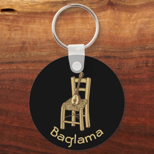 Baglama on Chair Keychain
