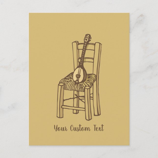 Baglama on Chair Postcard (Front)