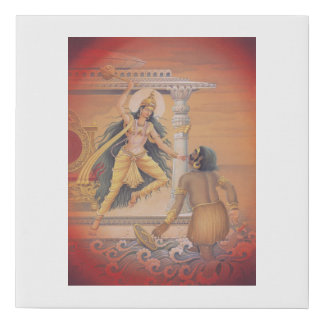 Baglamukhi - The goddess who paralyses enemies Faux Canvas Print