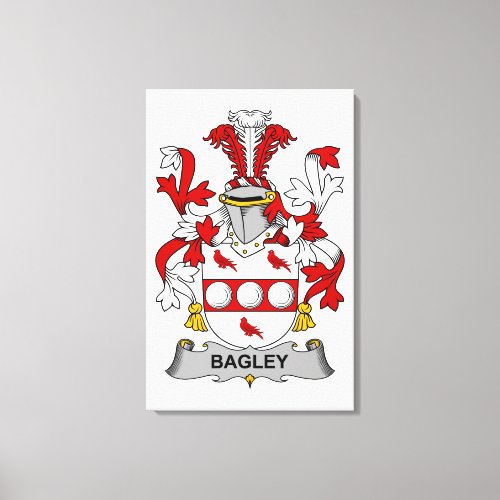 Bagley Family Crest Canvas Print