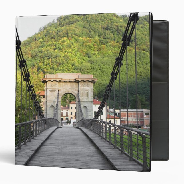 Bagni di Lucca, Tuscany, Italy - An old bridge 3 Ring Binder (Front/Inside)