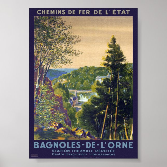 Bagnoles-de-l'Orne Vintage Poster 1922 (Front)