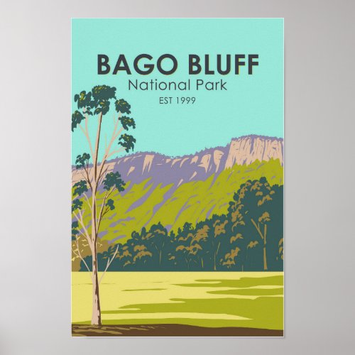 Bago Bluff National Park Australia Vintage Poster