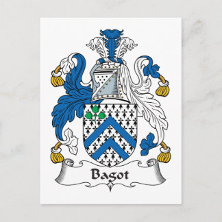 Bagot Family Crest Postcard