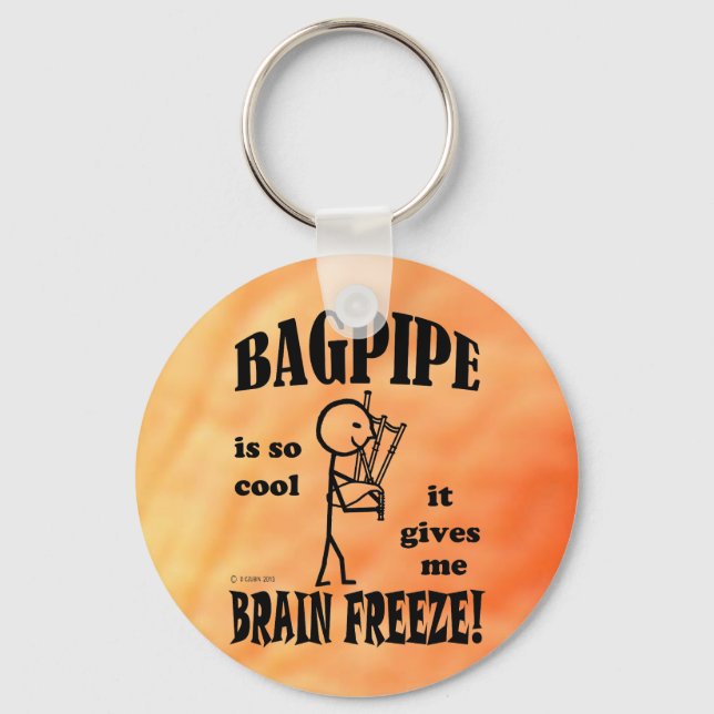 Bagpipe, Brain Freeze Keychain (Front)