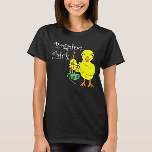 Bagpipe Chick Text T_Shirt