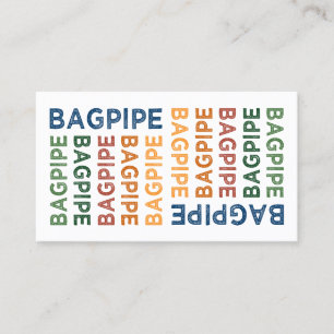 Bagpipe Cute Colorful Business Card