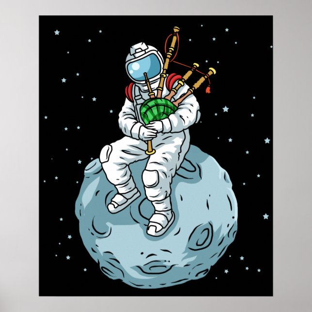 Bagpipe Gift Men Scottish Bagpipe Music Bagpipe Poster (Front)