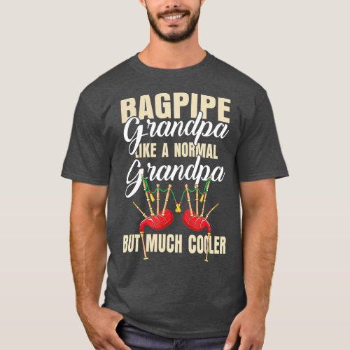 Bagpipe Grandpa Musician Bagpiper Music T_Shirt