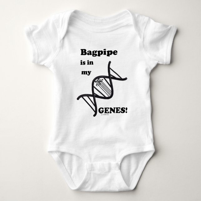 Bagpipe Is In My Genes Baby Bodysuit (Front)