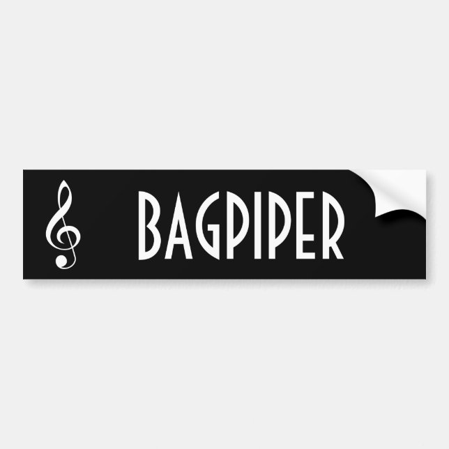 Bagpipe Music Band Bumper Sticker Gift (Front)
