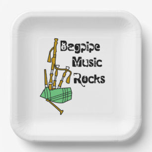 Bagpipe Music Rocks Paper Plates