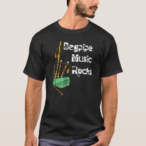 Bagpipe Music Rocks T_Shirt