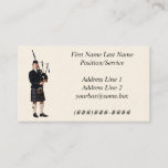 Bagpipe Musician Business Card at Zazzle