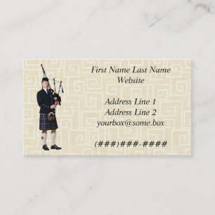 Bagpipe Musician Business Card