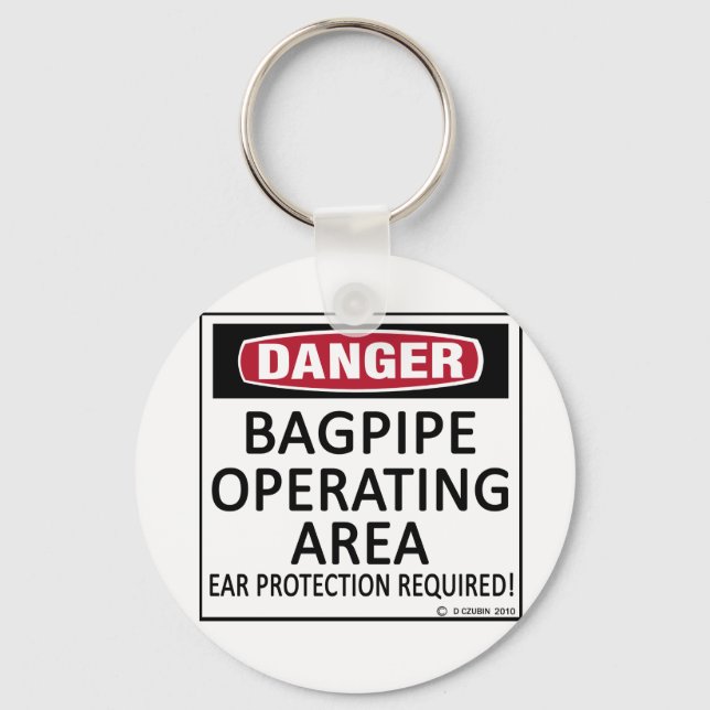 Bagpipe Operating Area Keychain (Front)