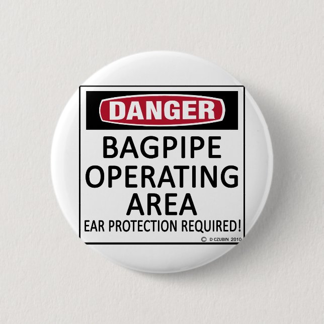 Bagpipe Operating Area Pinback Button (Front)