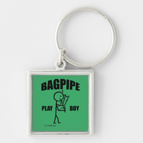 Bagpipe Play Boy Keychain