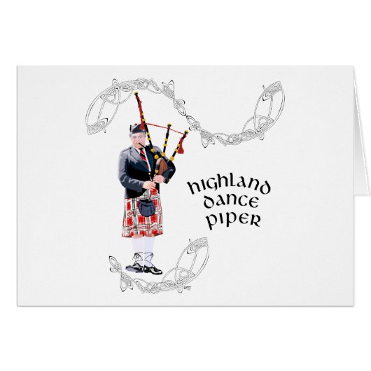 Bagpipe Player in Red Kilt Cards (Front Horizontal)