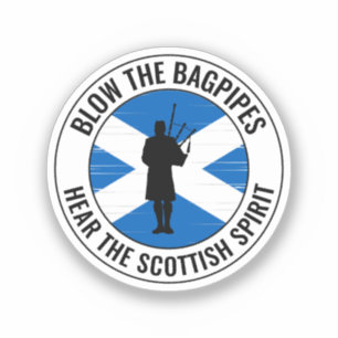 Bagpipe Player Musical Bagpiper Scottish Funny Sticker