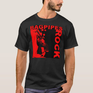 Bagpipe rocks tee shirt