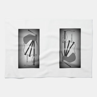 Bagpipe Theme (B/W) Towel