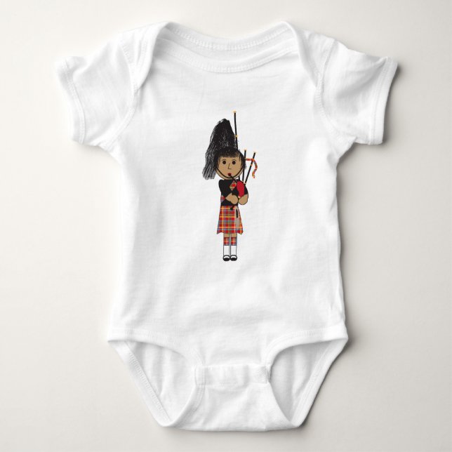 Bagpiper Baby Bodysuit (Front)