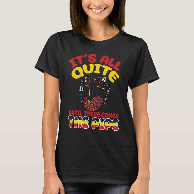 Bagpiper Bagpipe Musician Scottish Culture Bagpipi T-Shirt (Front)