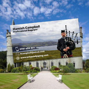 Bagpiper & Bagpiper School Business Card