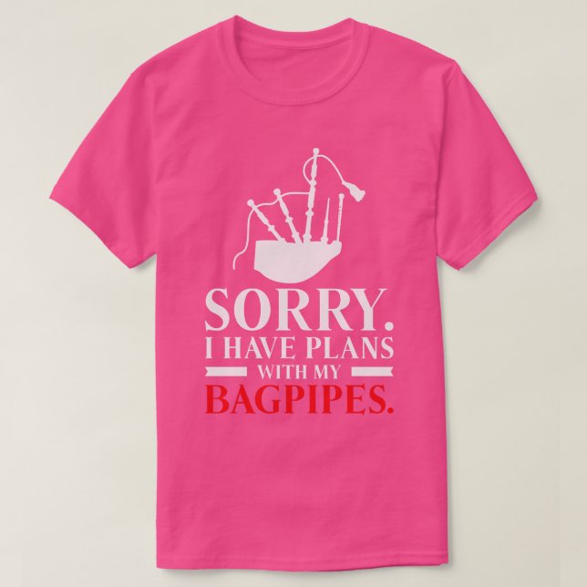 Bagpiper Bagpiping Bagpipes Scotsman Musician Play T-Shirt (Design Front)