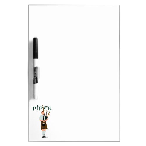 Bagpiper _ Brown Kilt Dry_Erase Board