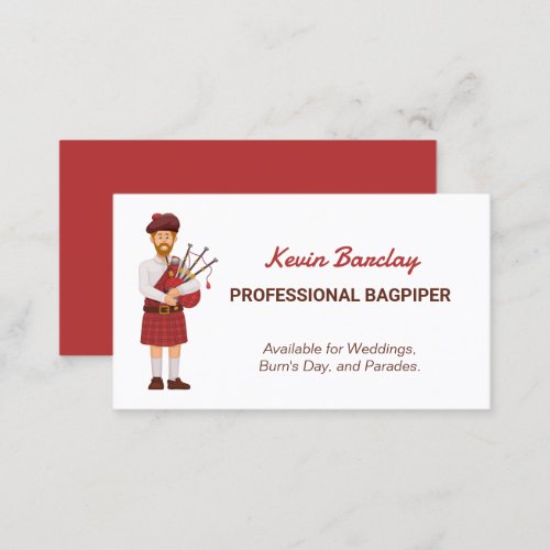 Bagpiper Business Card