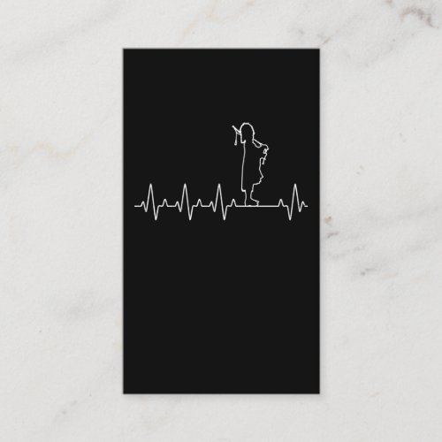 Bagpiper Heartbeat Music Lover Musician Bagpipes Business Card