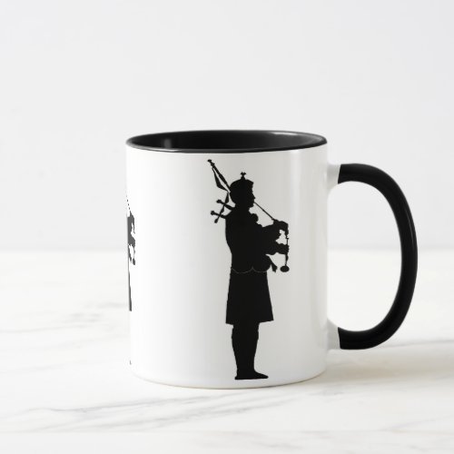 Bagpiper Silhouette Mug