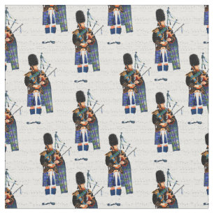 Bagpiper With Music Fabric