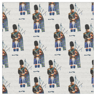 Bagpiper With Music Fabric